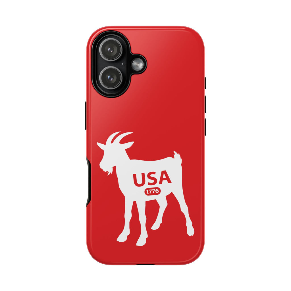 USA GOAT Phone Case — Patriotic 1776 Red Protective Case