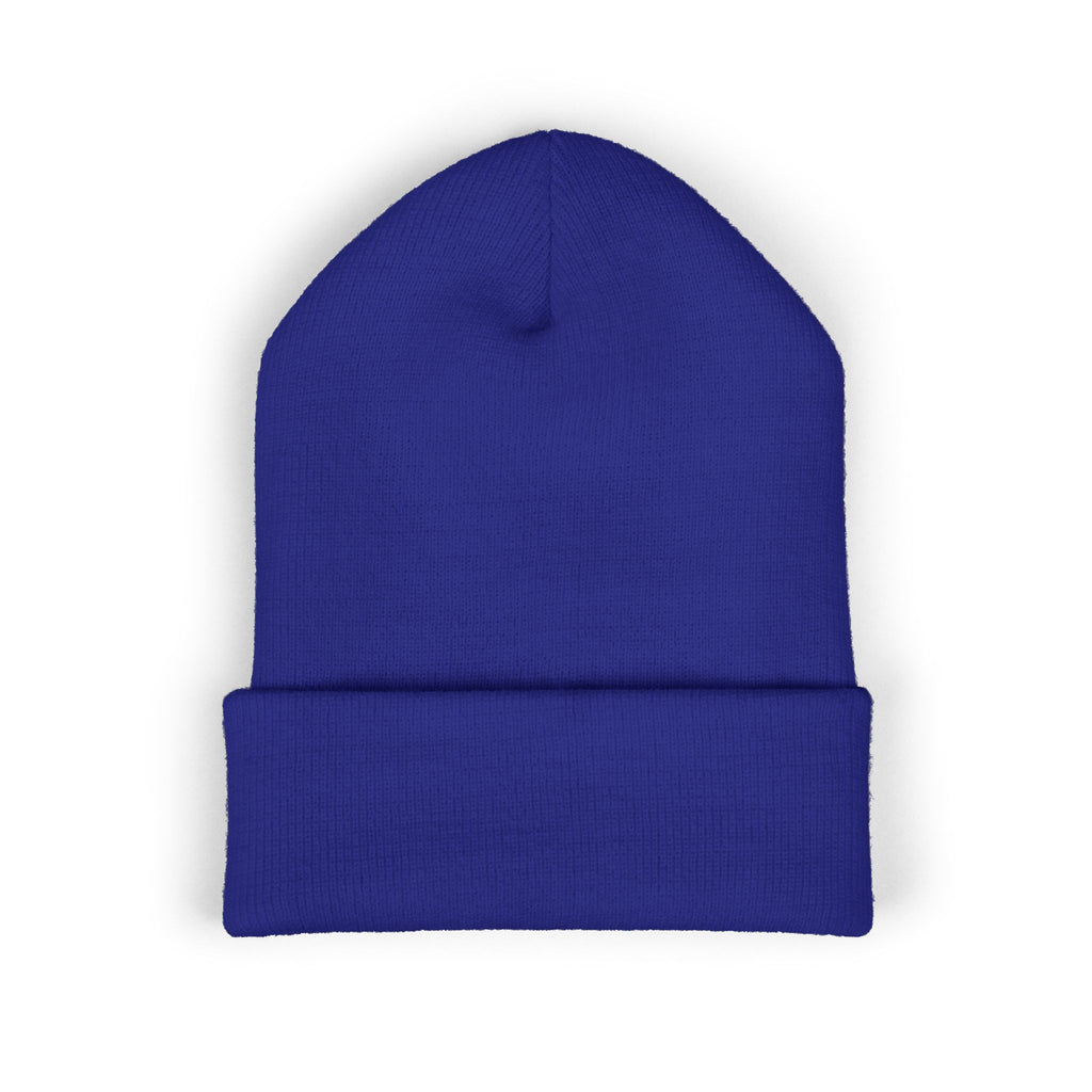 USA Embroidered Dark Color Cuffed Beanie — Patriotic Knit Hat
