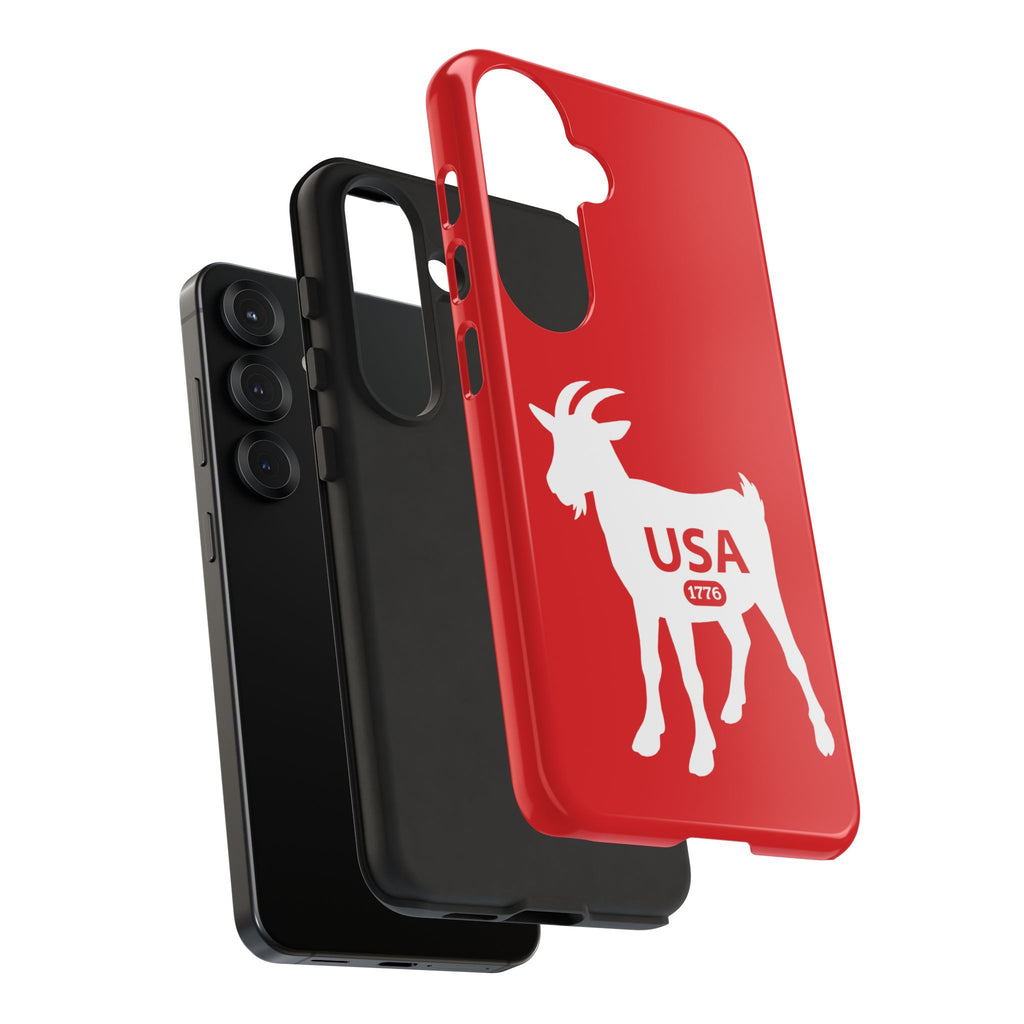 USA GOAT Phone Case — Patriotic 1776 Red Protective Case